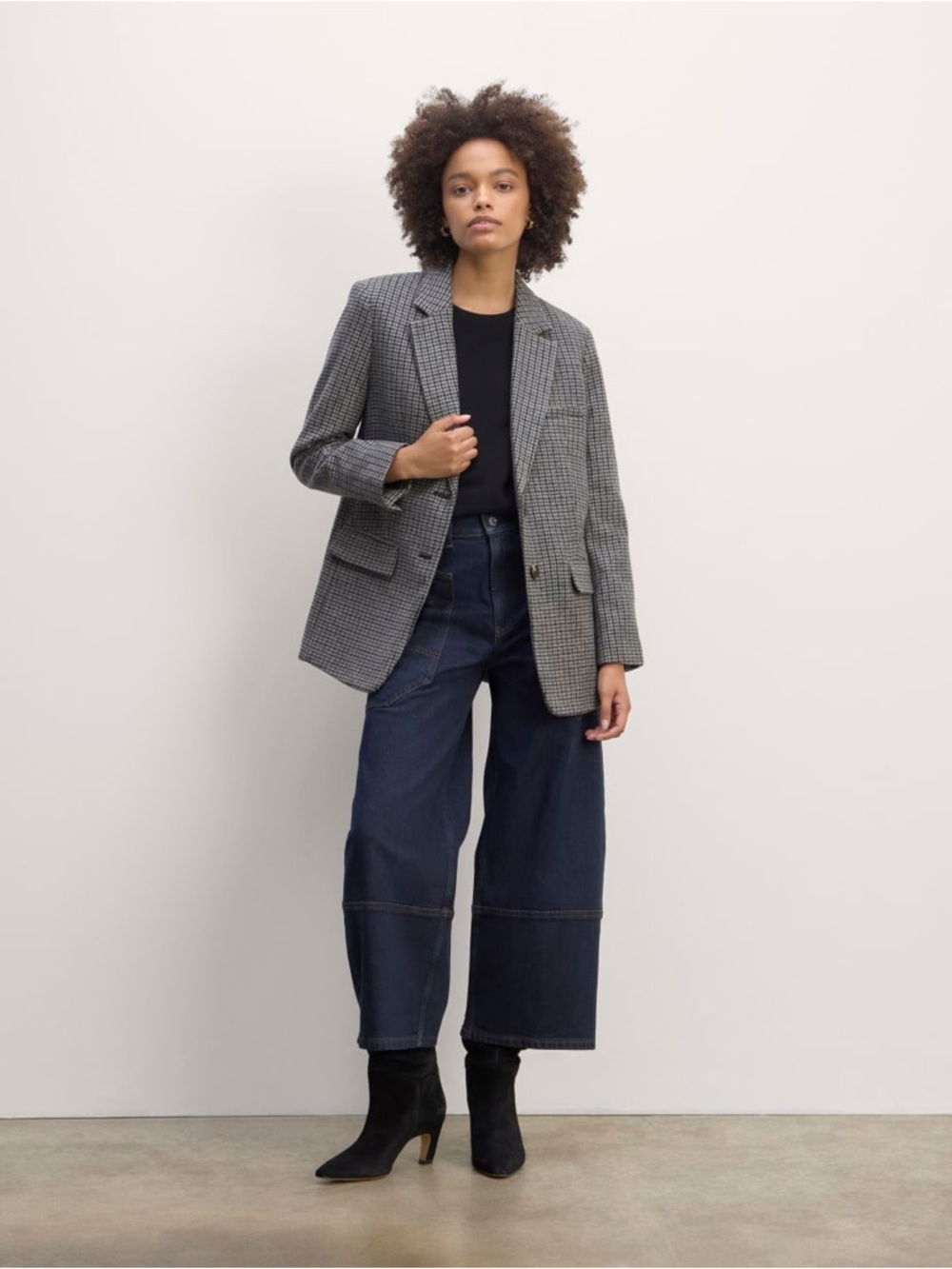 Everlane Oversized Blazer in Wool Gray Women's Size 4 - Picture 2 of 16